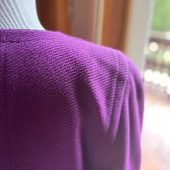 KRIZIA Vintage Purple Jacket Coat - IT42 - US 6 - Picture 7 of 11